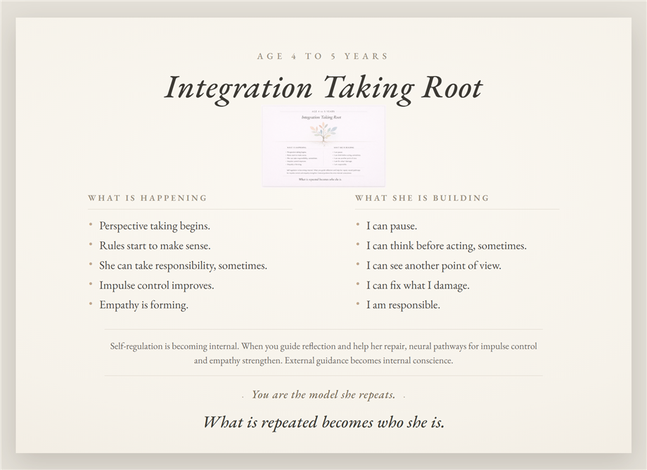 Poster 07 — Integration Taking Root, age 4 to 5